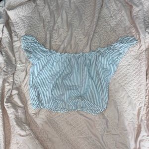 Garage stripped crop top